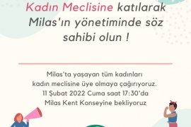 Milas Kent Konseyi’nden Kadın Meclisi’ne çağrı..