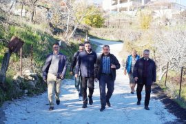 Milas Belediyesi’nden Türbe’de yoğun parke kaplama çalışması…