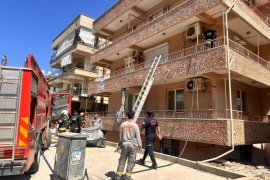 Milas’ta Apartman Dairesinde Yangın Paniği