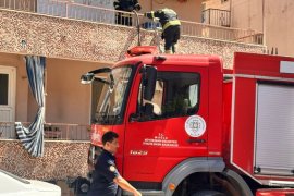 Milas’ta Apartman Dairesinde Yangın Paniği