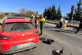 Motorsiklet sürücüsü yaralandı…