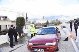 Şehir giriş ve çıkışlarında koronavirüs tedbirleri arttırıldı