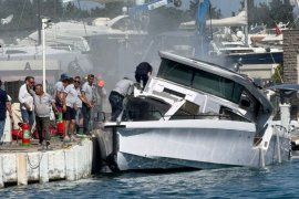 Milta Marina’da akaryakıt alan yat patladı, battı iki denizci yaralandı