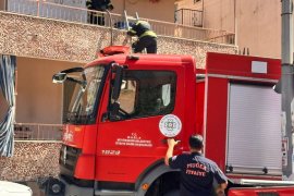 Milas’ta Apartman Dairesinde Yangın Paniği