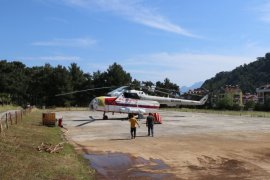 Muğla’da İlk Yangın Helikopteri Marmaris’te Göreve Başladı