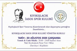 Kıyıkışlacık İasos Spor Kulübü Yararı İçin Dayanışma Gecesi Düzenleniyor
