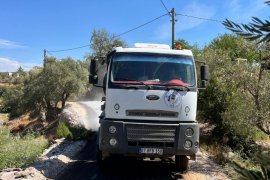 Milas Belediyesi Kırsal Mahallelerdeki Yol Yapım Çalışmalarını Sürdürüyor