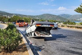 Viraja hızlı girince bu hale geldi