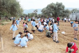 ÖĞRENCİLERLE ÖRNEK EKO-TARIM ÇALIŞMASI..