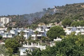 Güllük'te Makilik Alanda Çıkan Yangın Kısa Sürede Söndürüldü