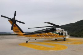 Orman yangın söndürme helikopterleri Milas’ta konuçlandı