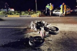 Otomobil ile çarpışan motosikletin sürücüsü yaşamını yitirdi