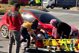 Motorsiklet sürücüsü yaralandı…