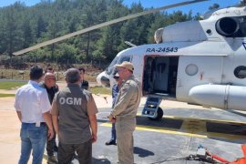 Muğla’da İlk Yangın Helikopteri Göreve Başladı