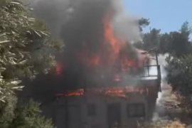 Mazı Mahallesi’nde Yangına Havadan ve Karadan Müdahale