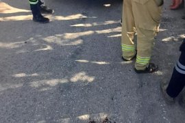 Belediye Personeline Yol Çalışması Sırasında Araç Çarptı