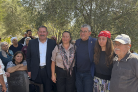 MİTİNG ÖNCESİ AKBELEN ZİYARETİ..  Gökhan Günaydın ve Oda Başkanları Akbelen’deydi..