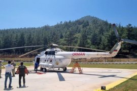 Muğla’da İlk Yangın Helikopteri Göreve Başladı