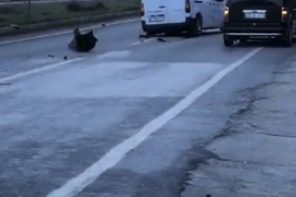 Milas Ofis Kavşağı’nda Yine Kaza: Araçlar Savruldu, Biri Kanala Uçtu