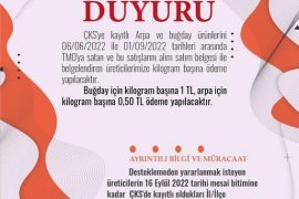 Hububat desteklemelerinde son müracaat tarihi 16 Eylül