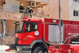 Milas’ta Apartman Dairesinde Yangın Paniği