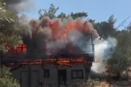 Mazı Mahallesi’nde Yangına Havadan ve Karadan Müdahale