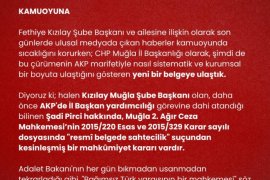 CHP İl Başkanı Zekican Balcı’dan Kızılay Muğla Şube Başkanı Şadi Pirci hakkında açıklama:  “Belgede sahtecilik suçu işlemiştir: kamu görevinde bulunamaz!”