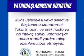 Milas Belediyesi’nden Dolandırıcılık Uyarısı!