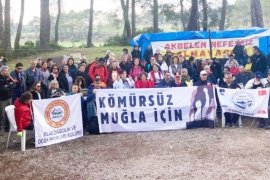 Dağcılardan Akbelen’e destek yürüyüşü