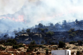 Bodrum Yakaköy’de çıkan yangın evlere yaklaştı