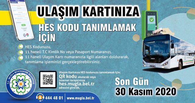 Muğla’da toplu ulaşımda HES Kodu zorunlu oluyor