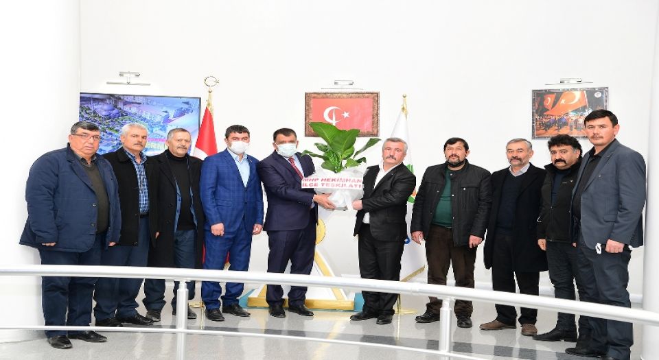 Malatya Hekimhan Mhp'den Başkan Gürkan'a Ziyaret