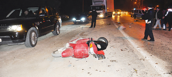 Motorsiklet sürücüsü ağır yaralandı