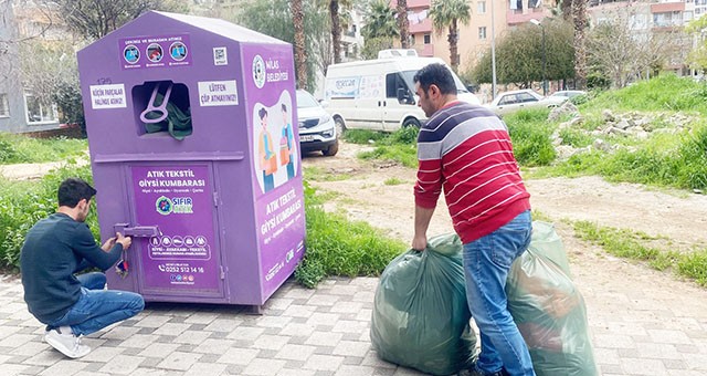 Milas Belediyesi, ilk etapta 6 bin 600 kilogram atık tekstil topladı