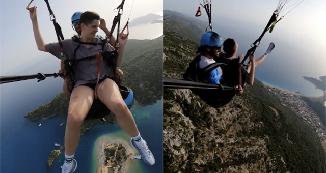 Milli Sporcu Ebrar Babadağ’da Uçuş Keyfi Yaşadı