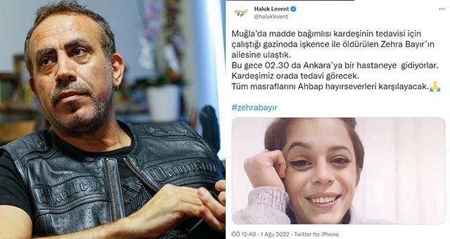 Haluk Levent Zehra'nın kardeşine sahip çıktı    