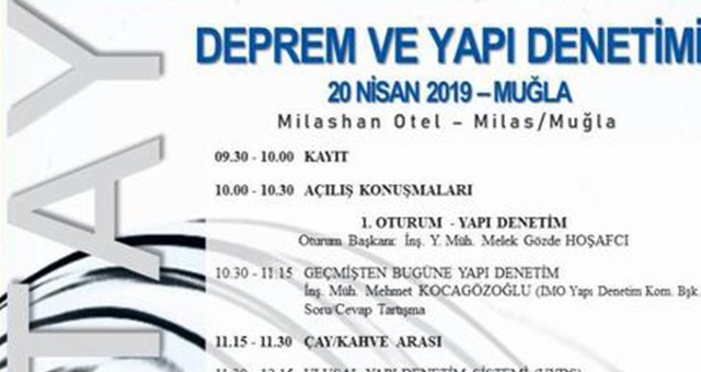 İnşaat Mühendisleri Milas’ta Toplanıyor..