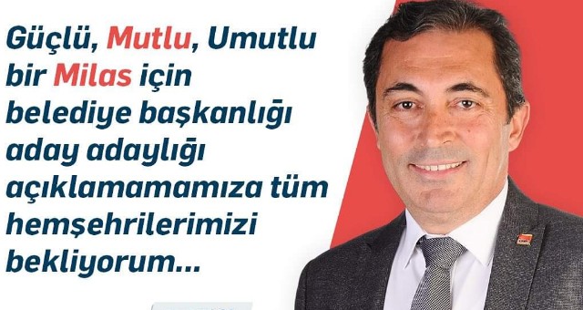 Halil Mutlu, Aday Adaylığı Açıklayacak