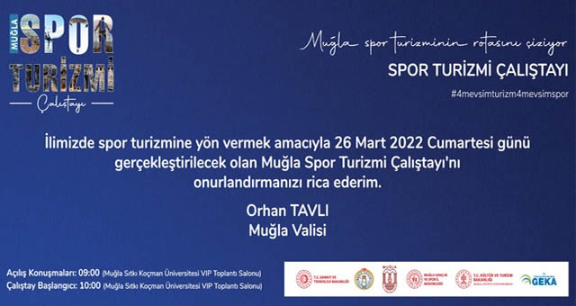Muğla Spor Turizmi Çalıştayı yarın yapılıyor