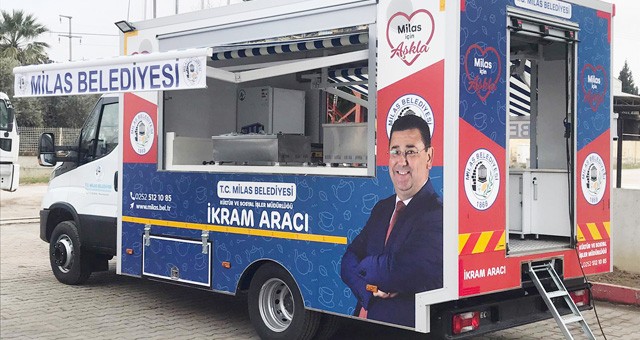 Milas Belediyesi’nin ikram aracı hizmete girdi..