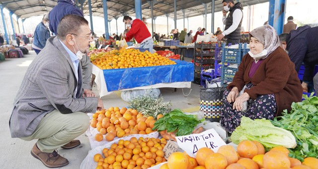 Başkan Tokat, Akkent Pazarı’nı ziyaret etti