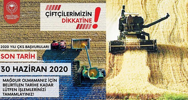 Çiftçi kayıt sistemi son başvuru tarihi 30 Haziran..