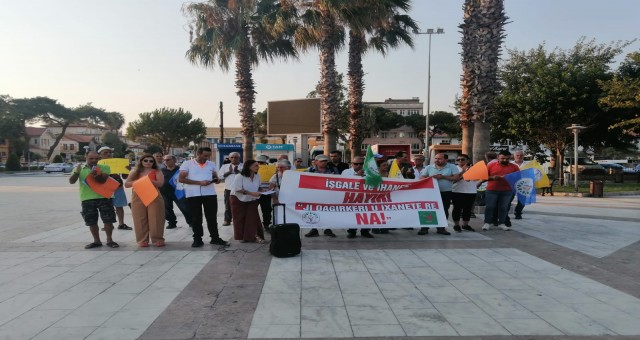 DEM Parti Milas İlçe Başkanlığı’ndan, “Savaş Politikaları ve Baskılara Karşı” Basın Açıklaması