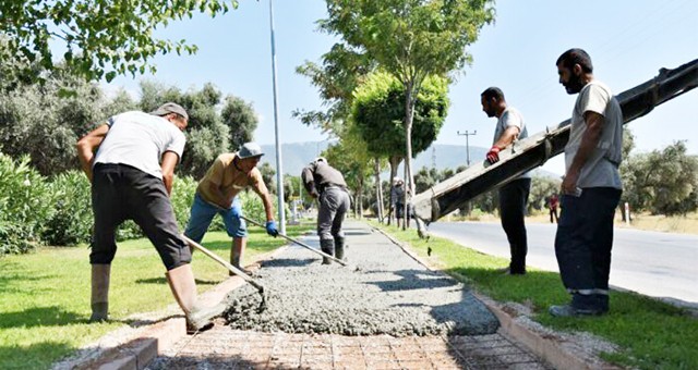 Menteş yürüyüş yolunda çalışmalar sürüyor