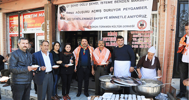 Yörüklerden şehitlerimiz için pilav hayrı