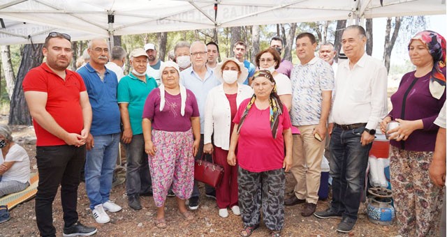 İKİZKÖY DİRENİŞÇİLERİNE BAŞKAN TOKAT VE BAŞKAN ARAS’TAN DESTEK ZİYARETİ