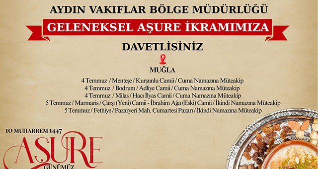 Milas’ta Aşure Bereketi: Hacı İlyas Camii’nde Geleneksel İkram
