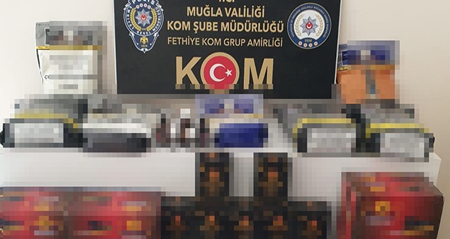 Muğla'da kaçak sigara ve tütün operasyonu