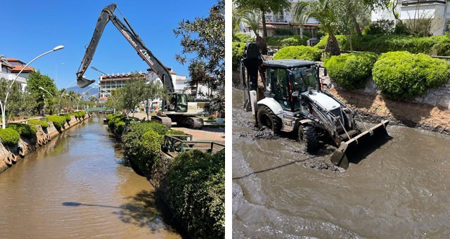 Marmaris’te ki derelerden 4 bin 50 ton balçık çıktı