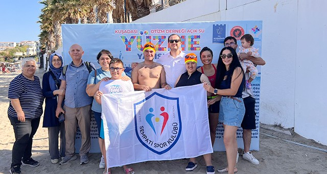 Milaslı Otizmli Gençlerden Kuşadası Açık Su Yüzme Yarışında Büyük Başarı